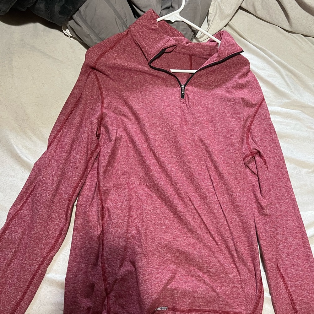 Red lulu lemon quarter zip